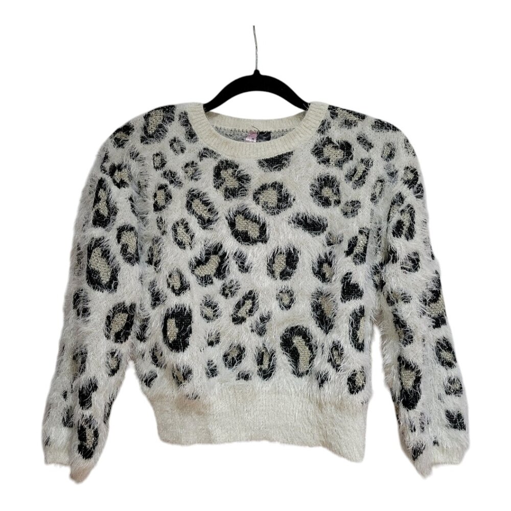 Love By Design Leopard Print Textured Pullover Sweater